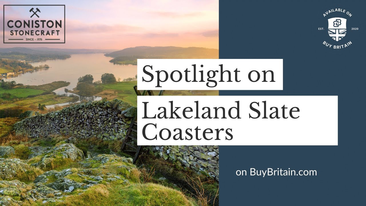 Lakeland Slate Coasters - Handmade in the UK by Coniston Stonecraft