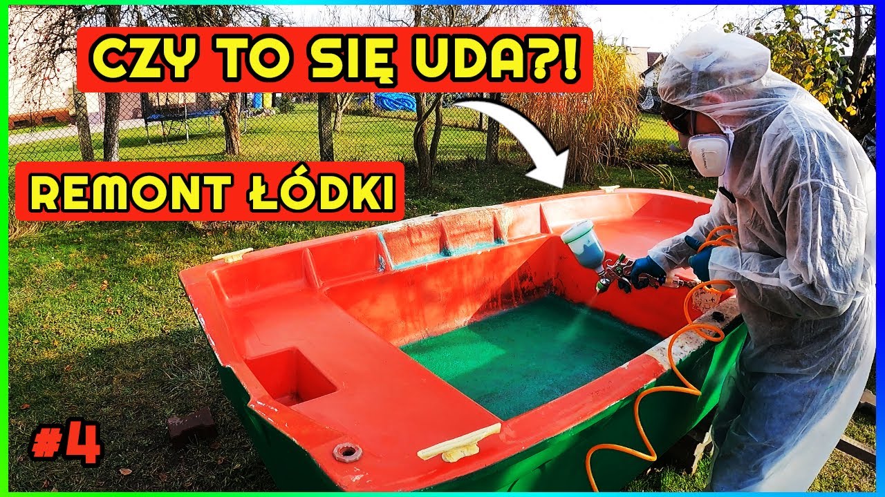Czy MAŁY KOMPRESOR da radę?! | Malowanie Łodzi  Wędkarskiej Sum pistoletem HVLP | Cz. 4