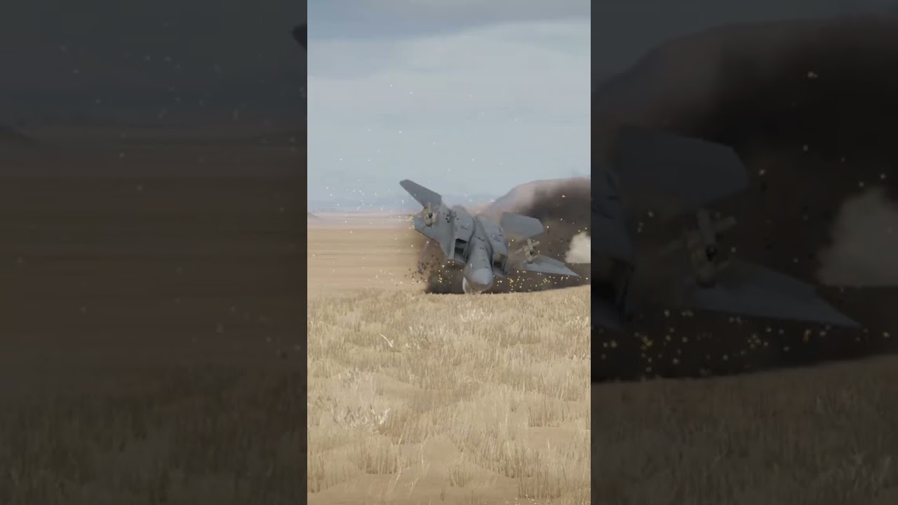 F-15 Jet Slams on Ground Ends in Flipover