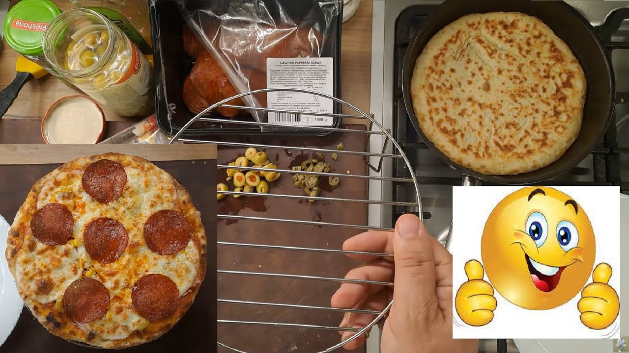 EZ IS SIKERÜLT :-) Pizzát sütöttem kemence és sütő használata nélkül a koleszos nézőim kedvéért .-)