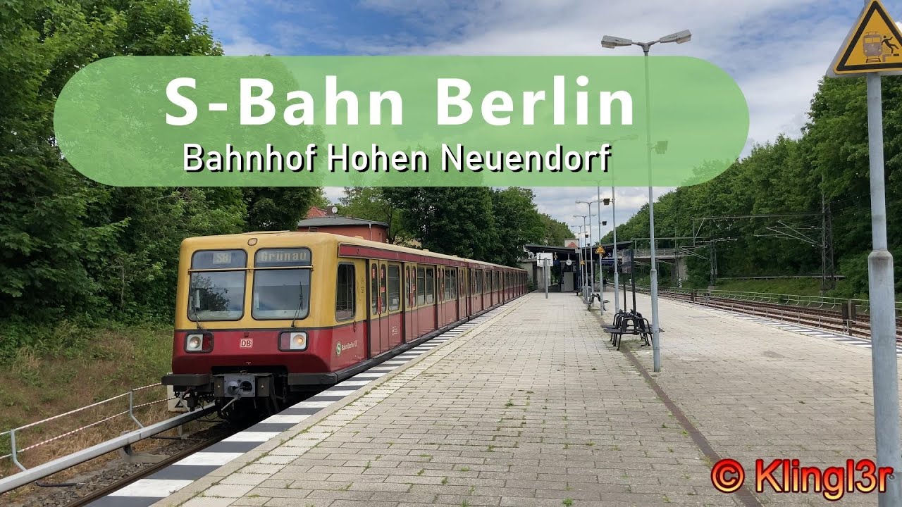 S-Bahn Berlin - der Bahnhof Hohen Neuendorf S1 S8 [4K60]