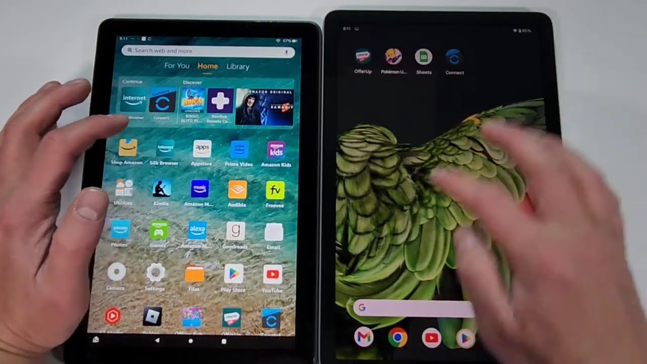 Google Pixel Tablet Vs Amazon Fire HD10 Plus Speed Test Comparison