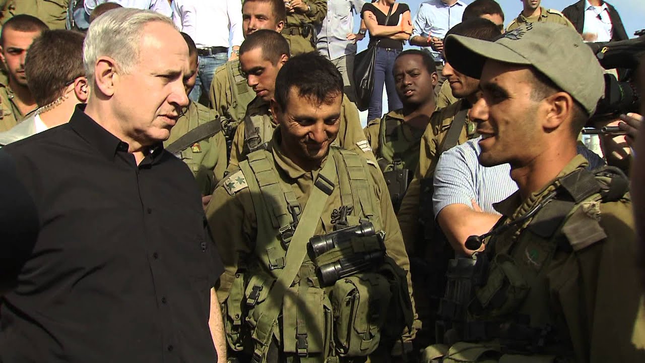 PM Netanyahu in the Golani brigade drill