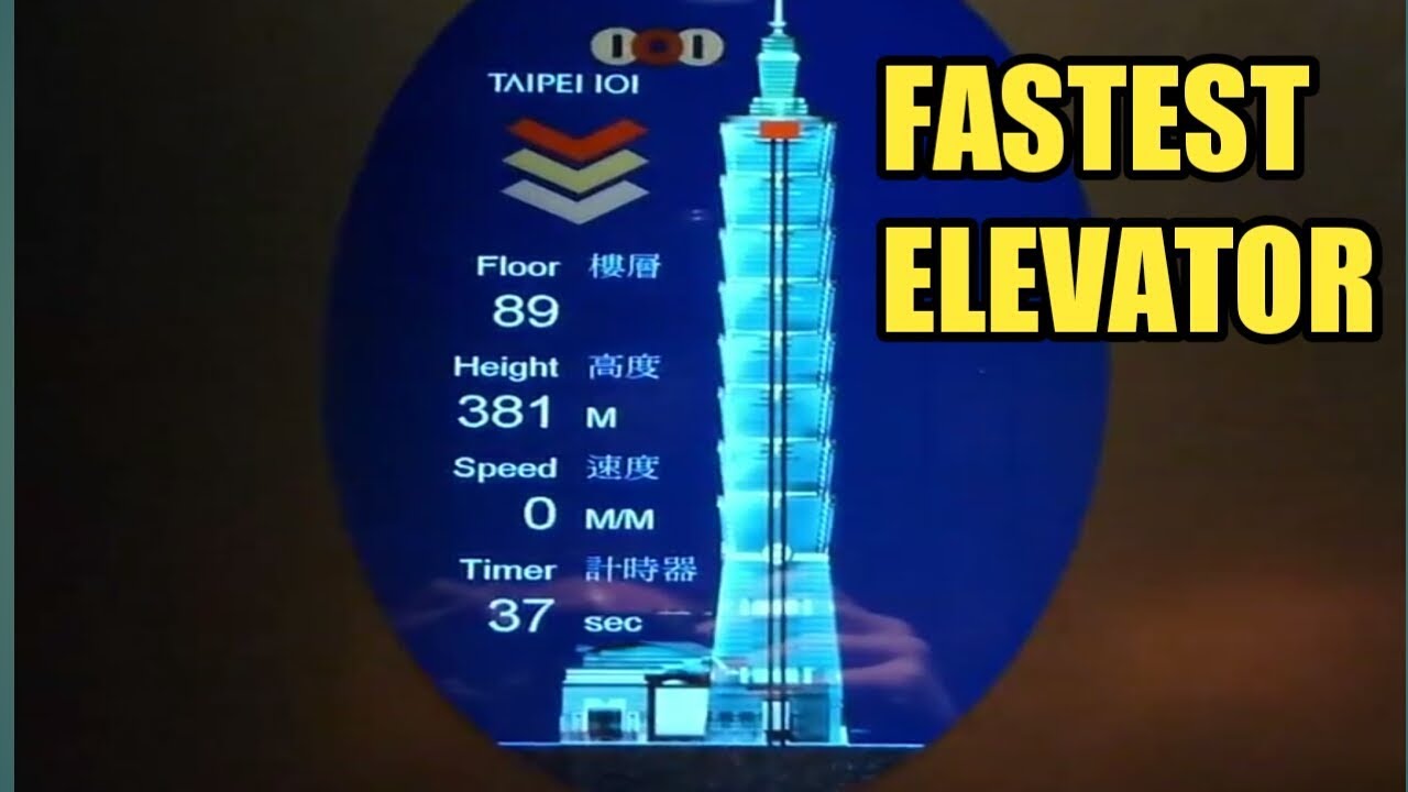 TAIPEI 101  GUINNESS WORLD RECORDS FASTEST PASSENGER ELEVATOR