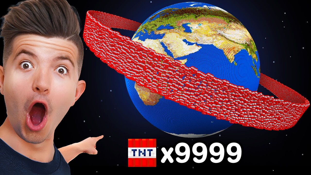 Майнкрафт, Но Динамит = Размер Мира!