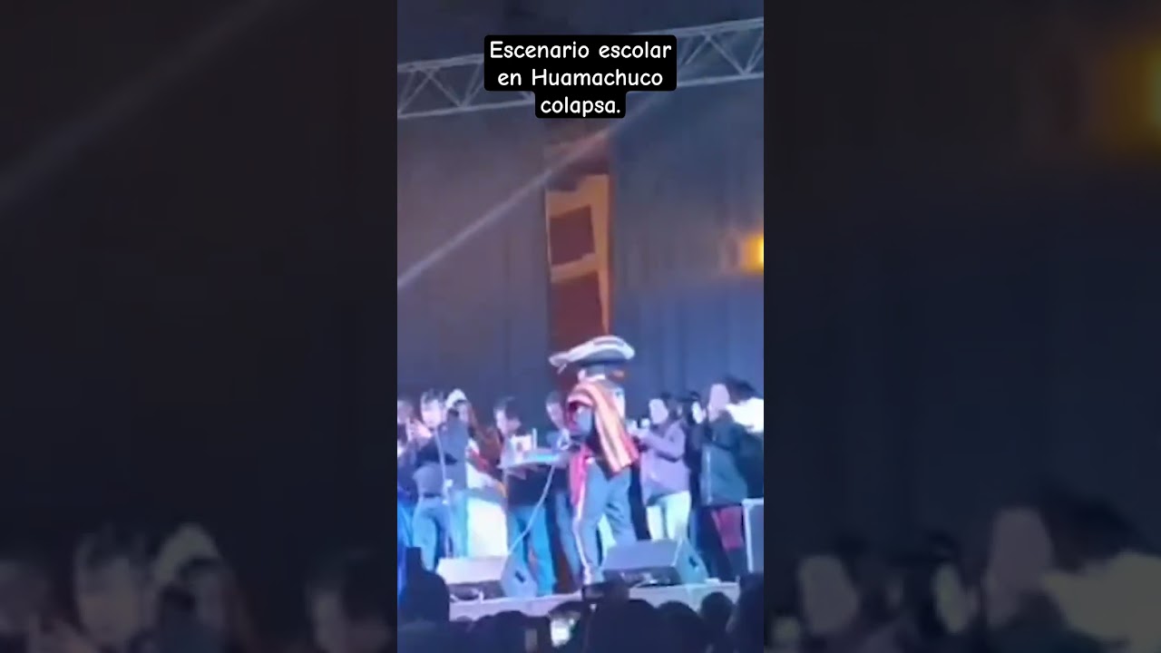 Colapsa escenario escolar en Huamachuco #viralvideo #peru #noticias