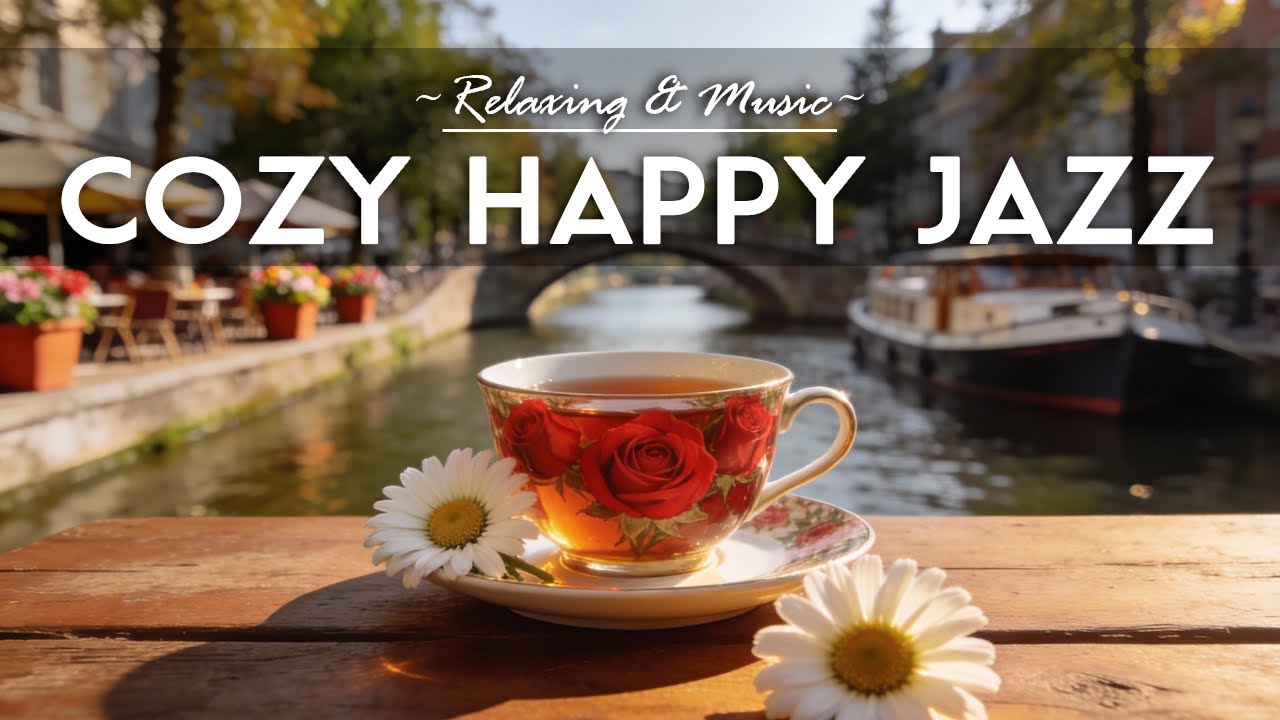Cozy Happy Jazz 🔥 Relaxing Jazz with Gentle Night Rain & Fireplace Sounds for Sleep, Study