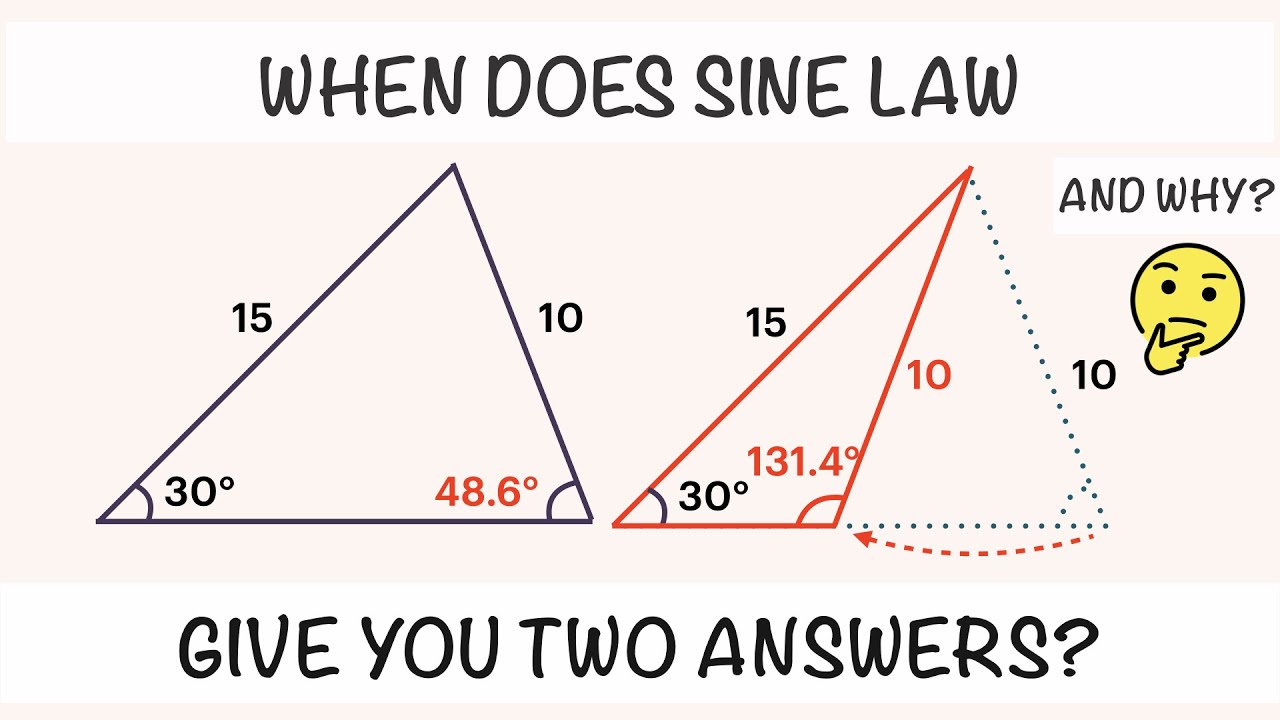 Do you know when to take two answers from the sine law?
