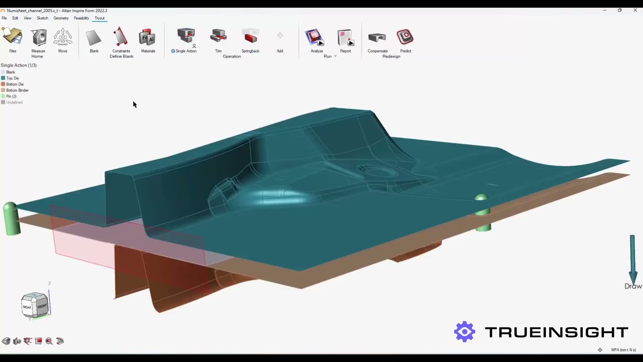 Multistage Stamping and Springback with Altair Inspire Form