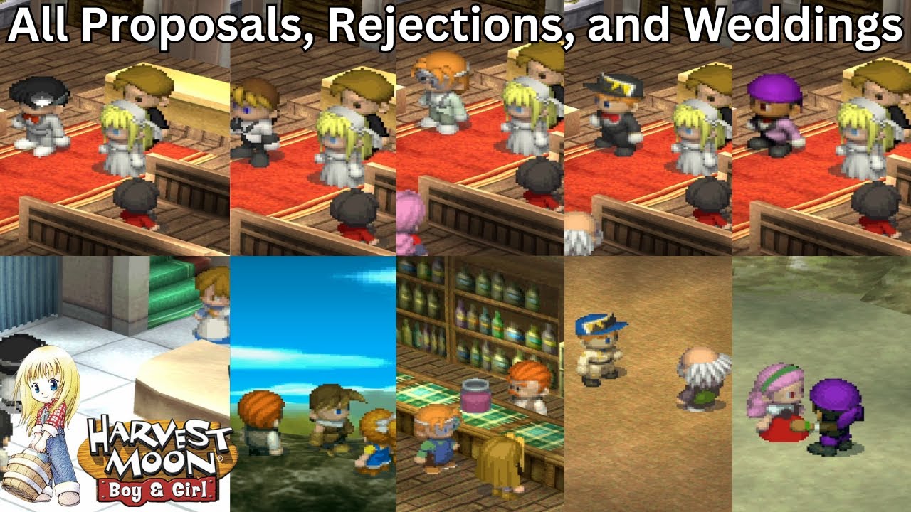 Harvest Moon: Back to Nature for Girl - All Proposals, Rejections, and Weddings