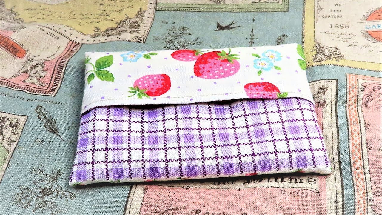 ポケットティッシュケースの作り方 リバーシブル　how to make tissue case