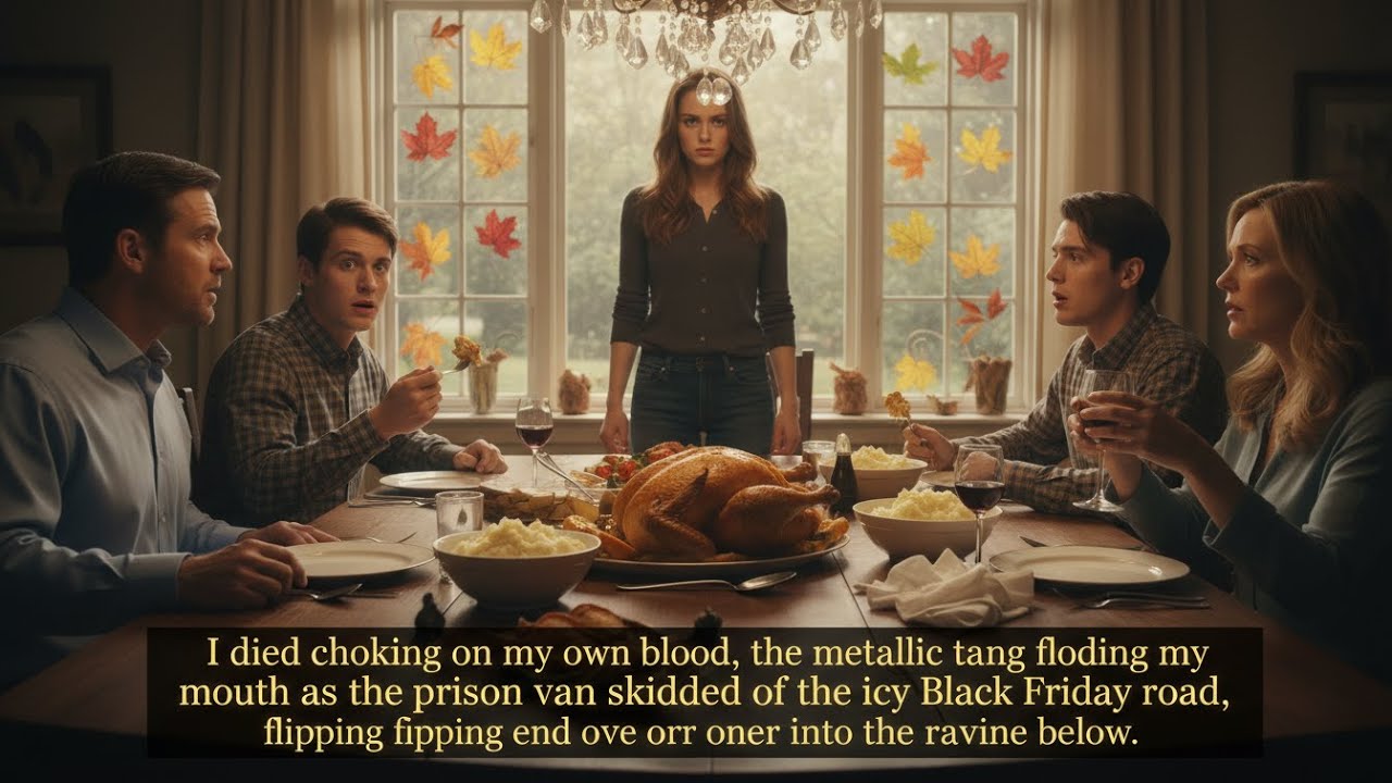I DIED CHOKING ON MY OWN BLOOD, THE METALLIC TANG FLOODING MY MOUTH AS THE PRISON VAN SKIDDED.....