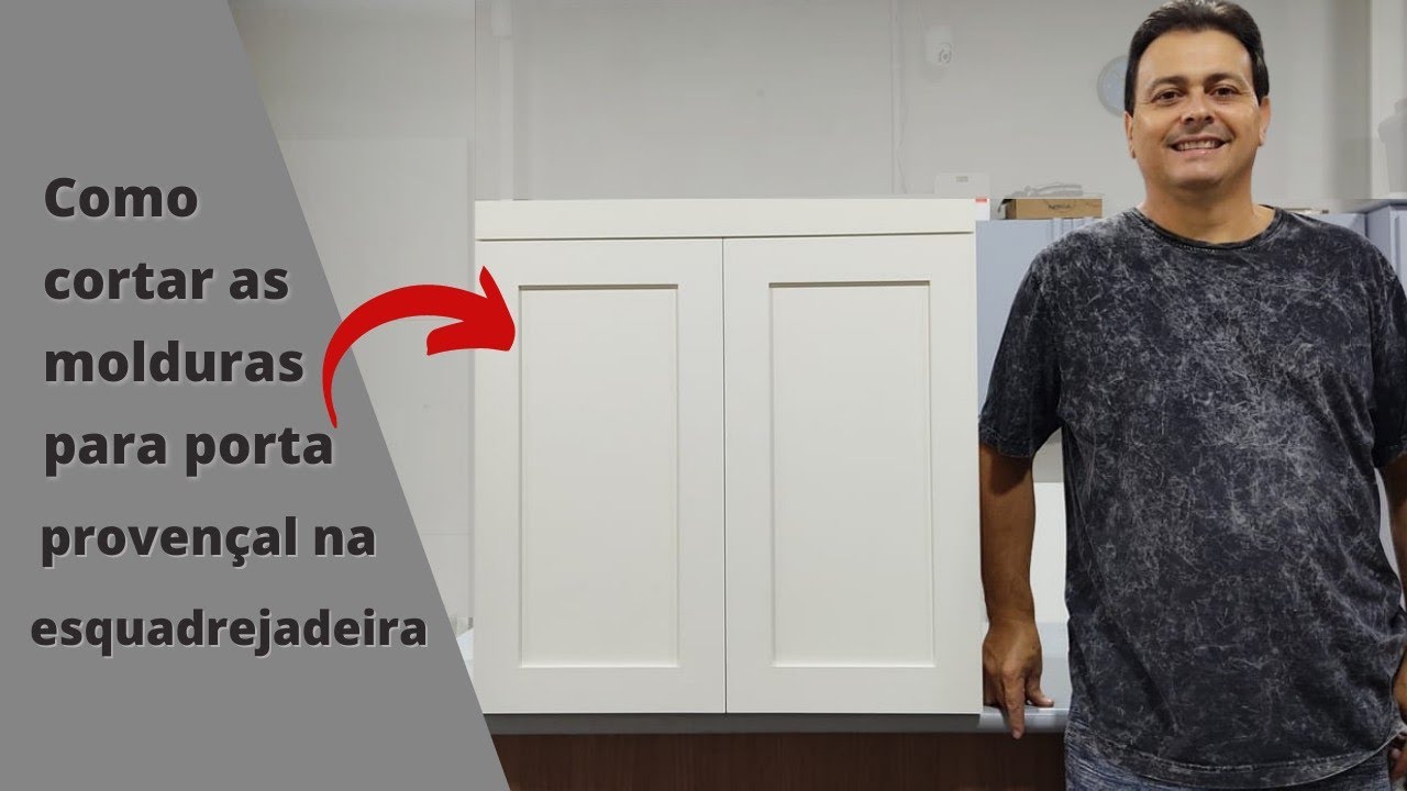 Como cortar as molduras para porta provençal na esquadrejadeira