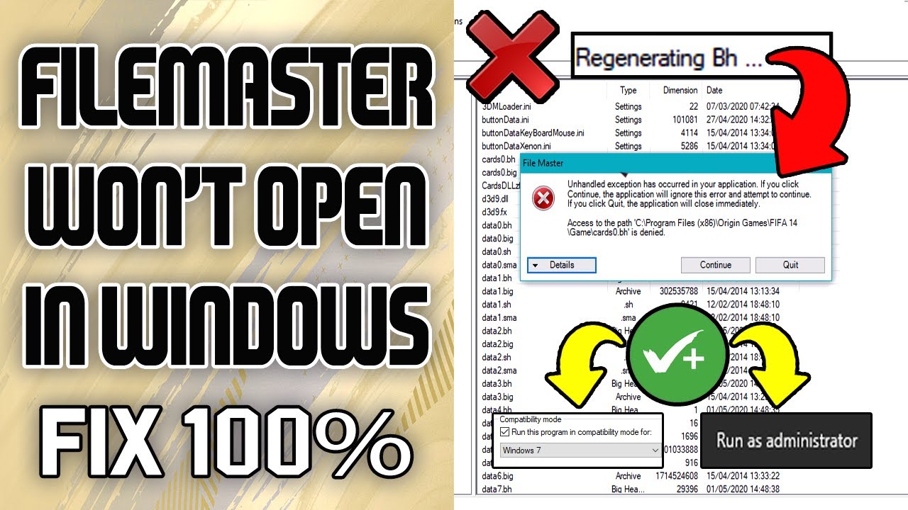 HOW TO FIX FILEMASTER WON'T OPEN IN WINDOWS (CAN'T OPENING, MESSAGE ERROR, FORCE CLOSE) 100% WORK