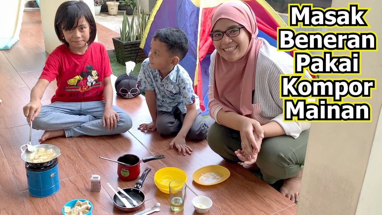 Serunya Masak Beneran Pakai Kompor Mini & Peralatan Dapur Serba Mini Sambil Makan di Tenda Camping !