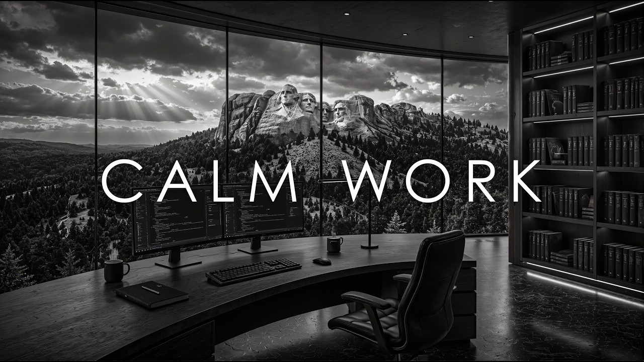 CALM WORK | Mount Rushmore Workspace for Coding, Study, Reading & Deep Focus Background Music
