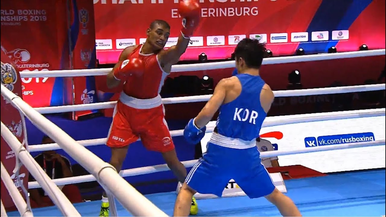 Preliminaries (69kg) THARUMALINGAM Thulasimaaran (QAT) vs LIM Hyunchul (KOR)  /AIBA World 2019