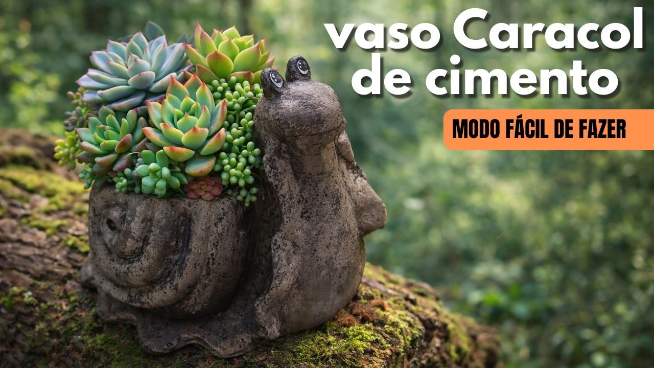 COMO FAZER UM VASO DE CARACOL COM CIMENTO E ISOPOR- simples e fácil #façavocêmesmo #diycrafts #arte