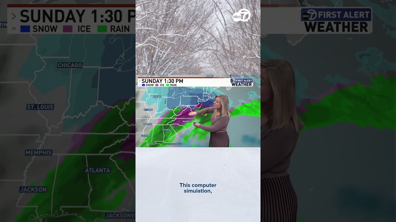 Model shows potential for 15 to 20 inches of snow across DC region