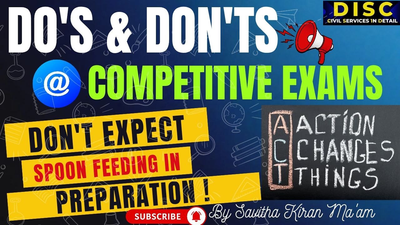 ASPIRANT'S LIFESTYLE | DO'S & DON'TS | UPSC APPSC TGPSC|Competitive Exams Preparation Strategy|DISC