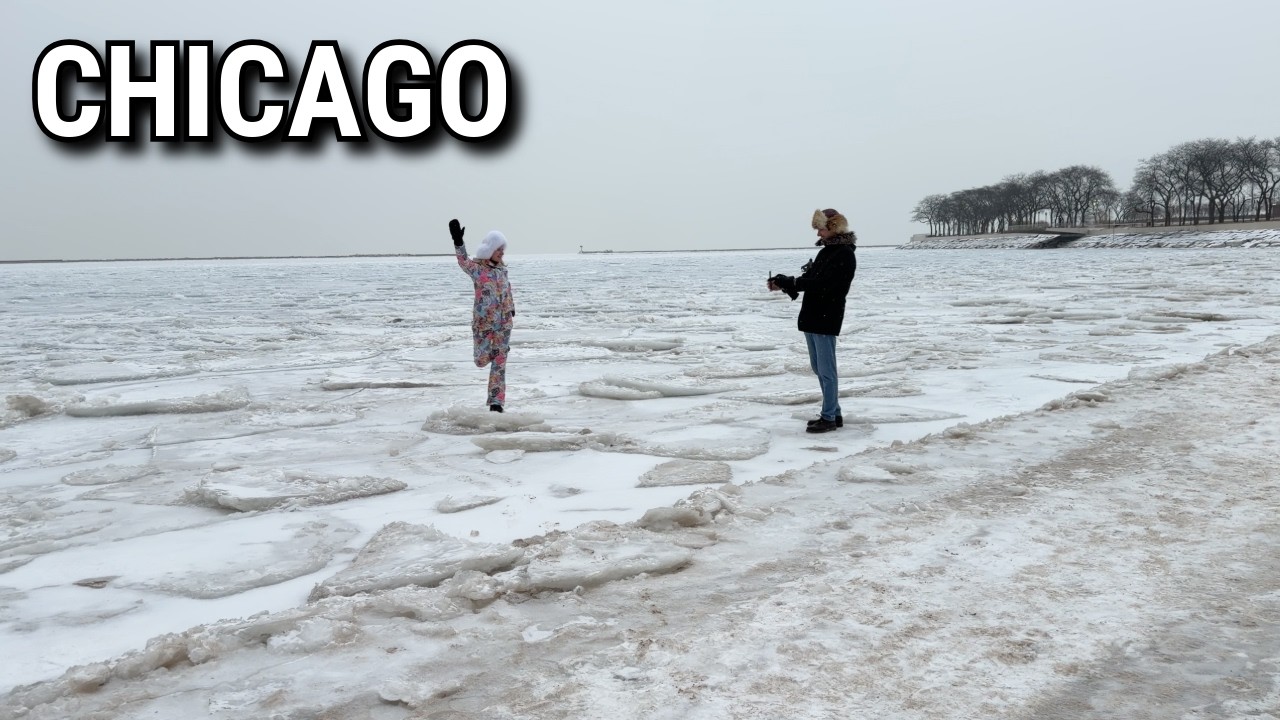 FROZEN Chicago Beach - Ohio Street Beach Walk On Saturday | January 24, 2026 | 4K Video