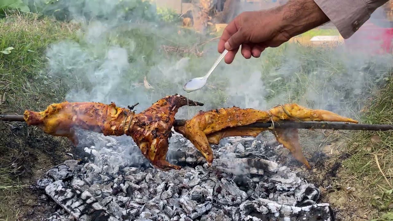 Cooking Wild Rabbits In A Village | Rabbits Tikka Recipe | Wilderness Cooking