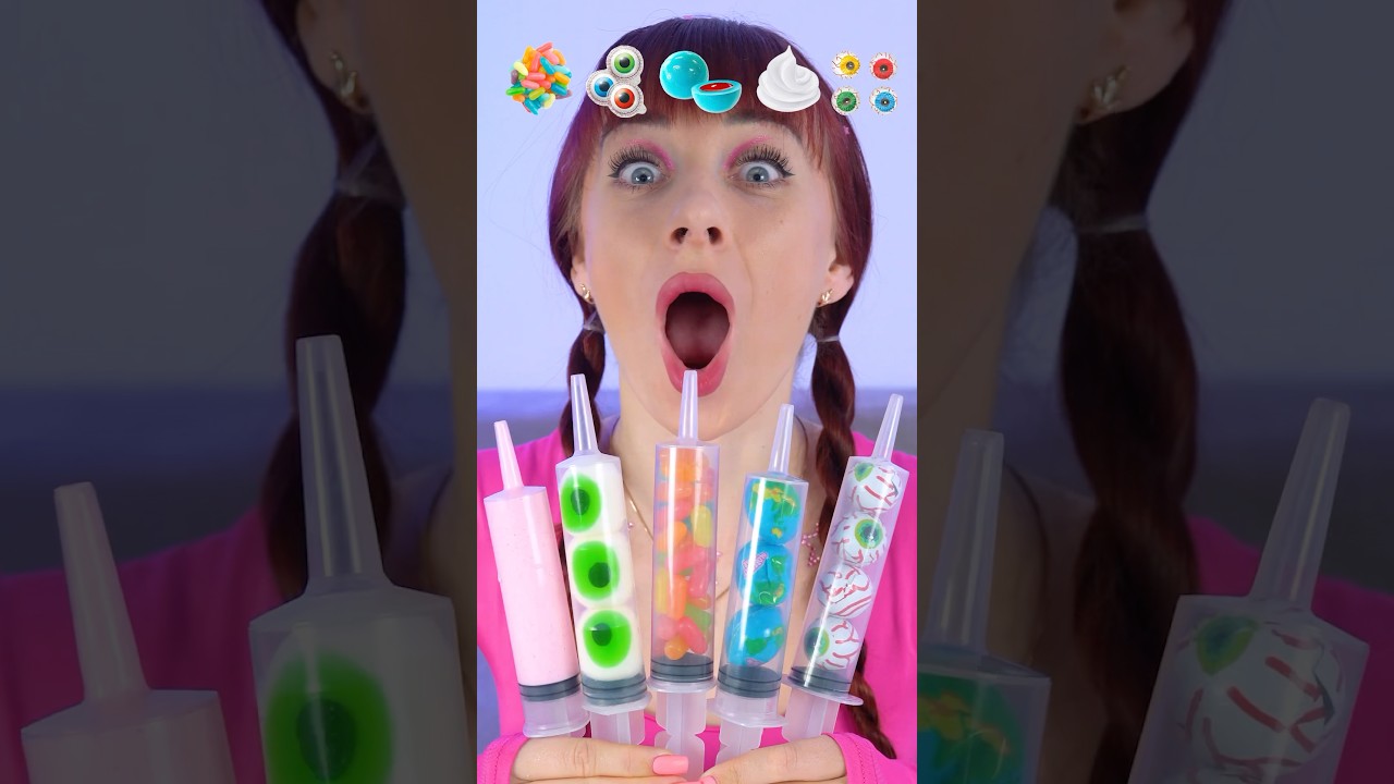 ASMR Emoji Gummy Eyeballs, Balls, Jelly Candy 