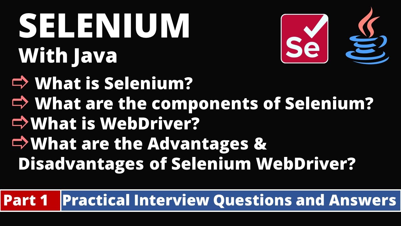 Часть 1. Selenium и руководство по Java | Практические вопросы и ответы для собеседования | Selen...