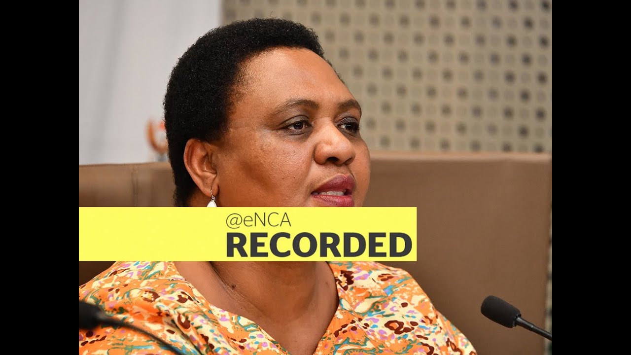 Minister Thoko Didiza briefs the media