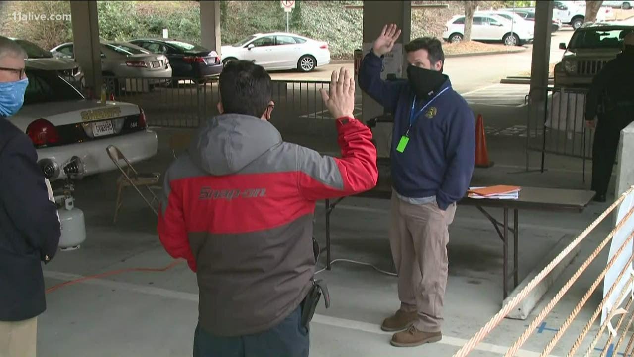 Cherokee County officials have court in parking deck during pandemic