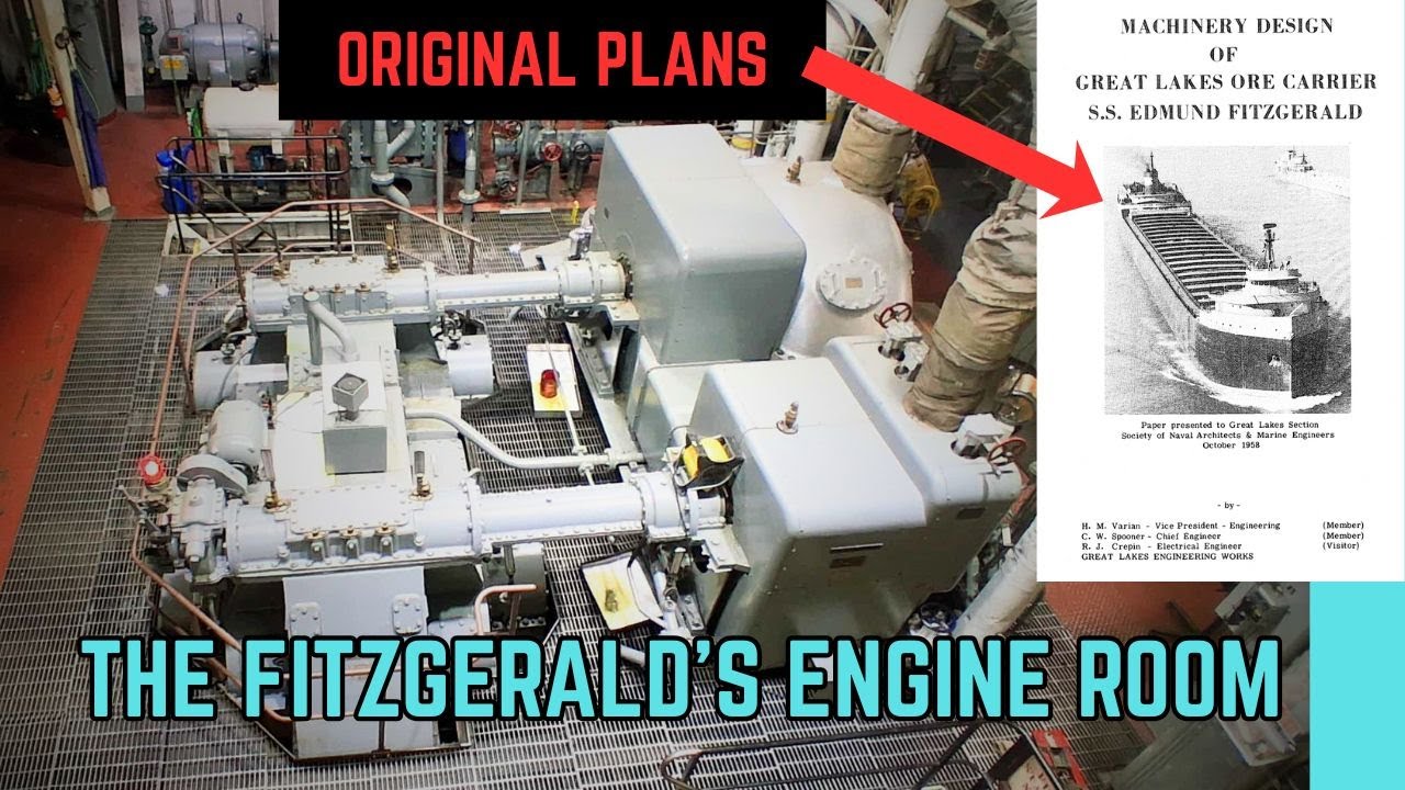 EDMUND FITZGERALD ENGINE ROOM: Original Machinery Design & Great Lakes Steam Ships.