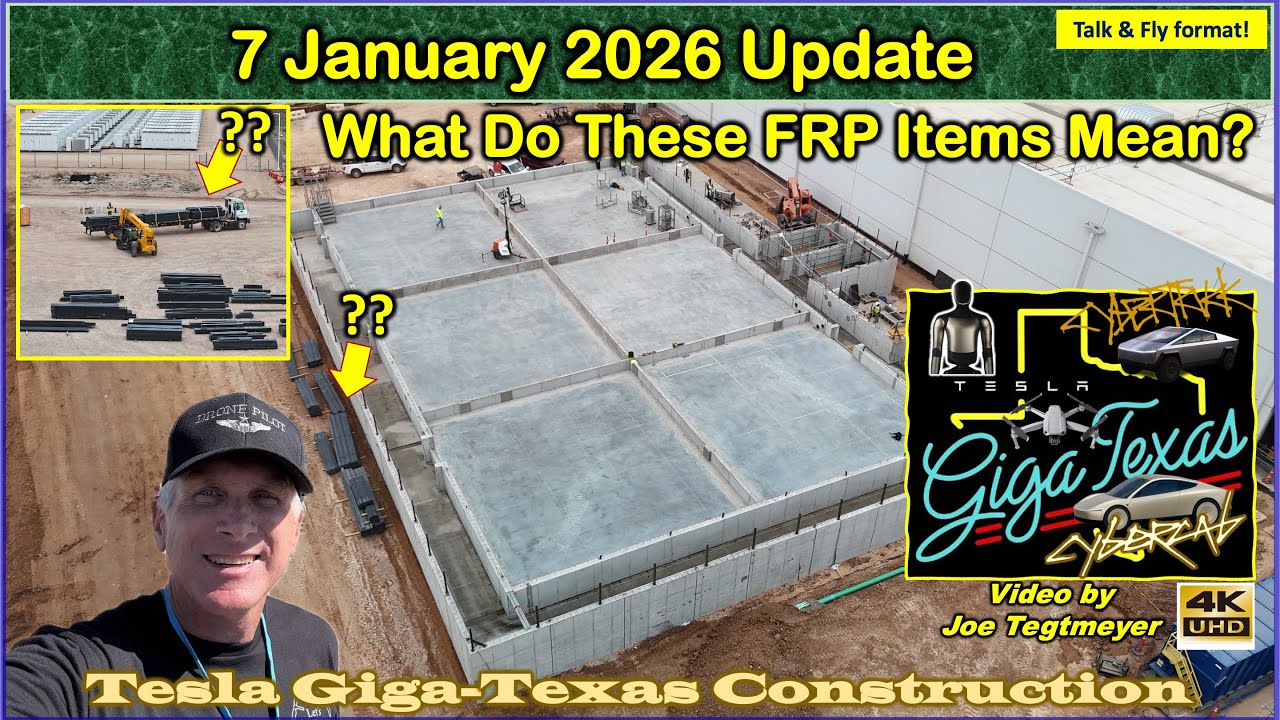 Production returns, Switchyard 3rd Transformer, Cortex 2 FRP! 7 Jan 2026 Giga Texas Update (7:35 AM)