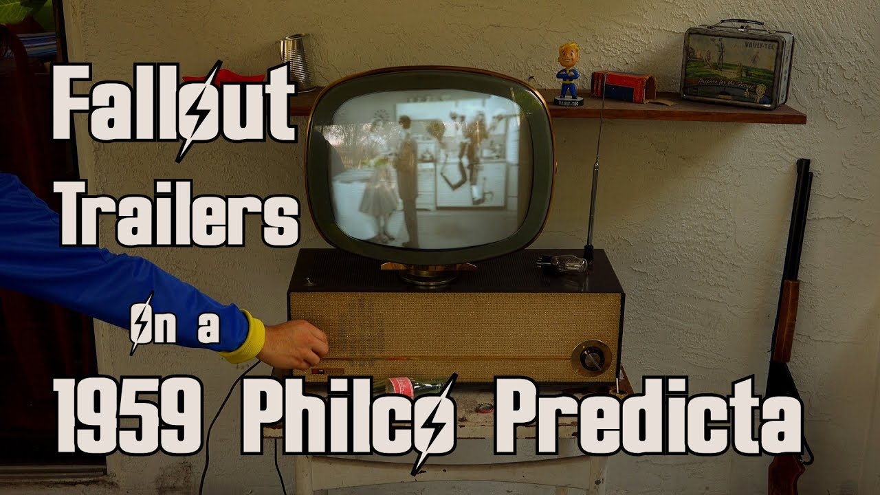 FALLOUT Trailers on a 1959 Philco Predicta TV (Radiation King)