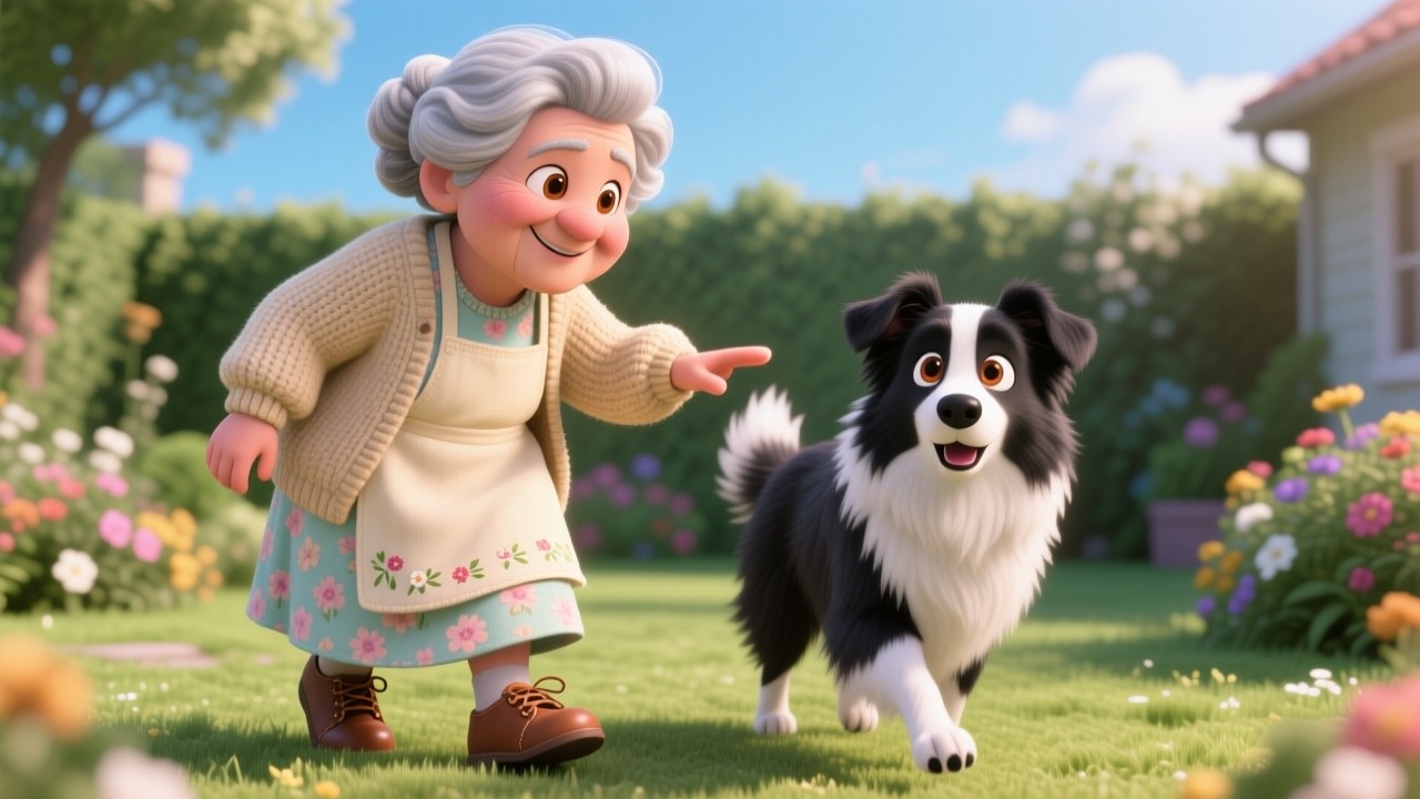 🎵 Mamie Itala Est Arrivée 💛👵 | Douce Chanson Familiale pour Bébés | Maggie la Border Collie