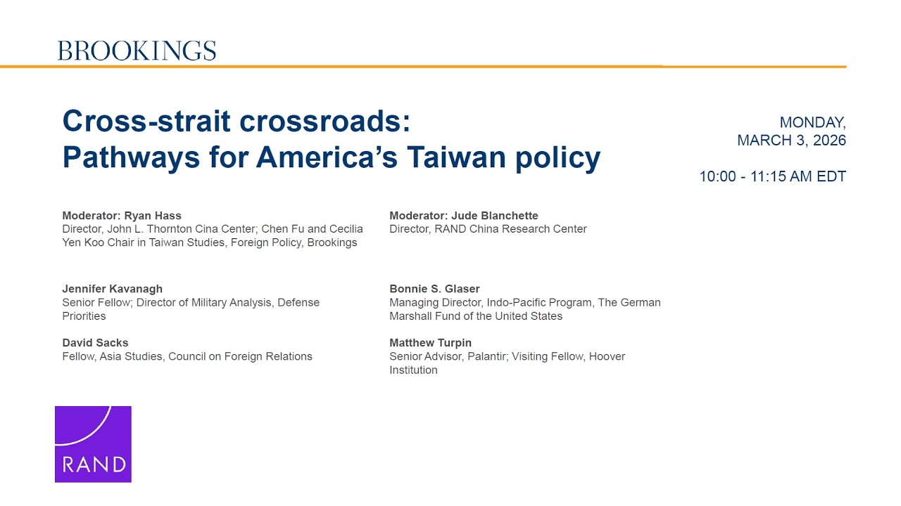 Cross-strait crossroads: Pathways for America&rsquo;s Taiwan policy