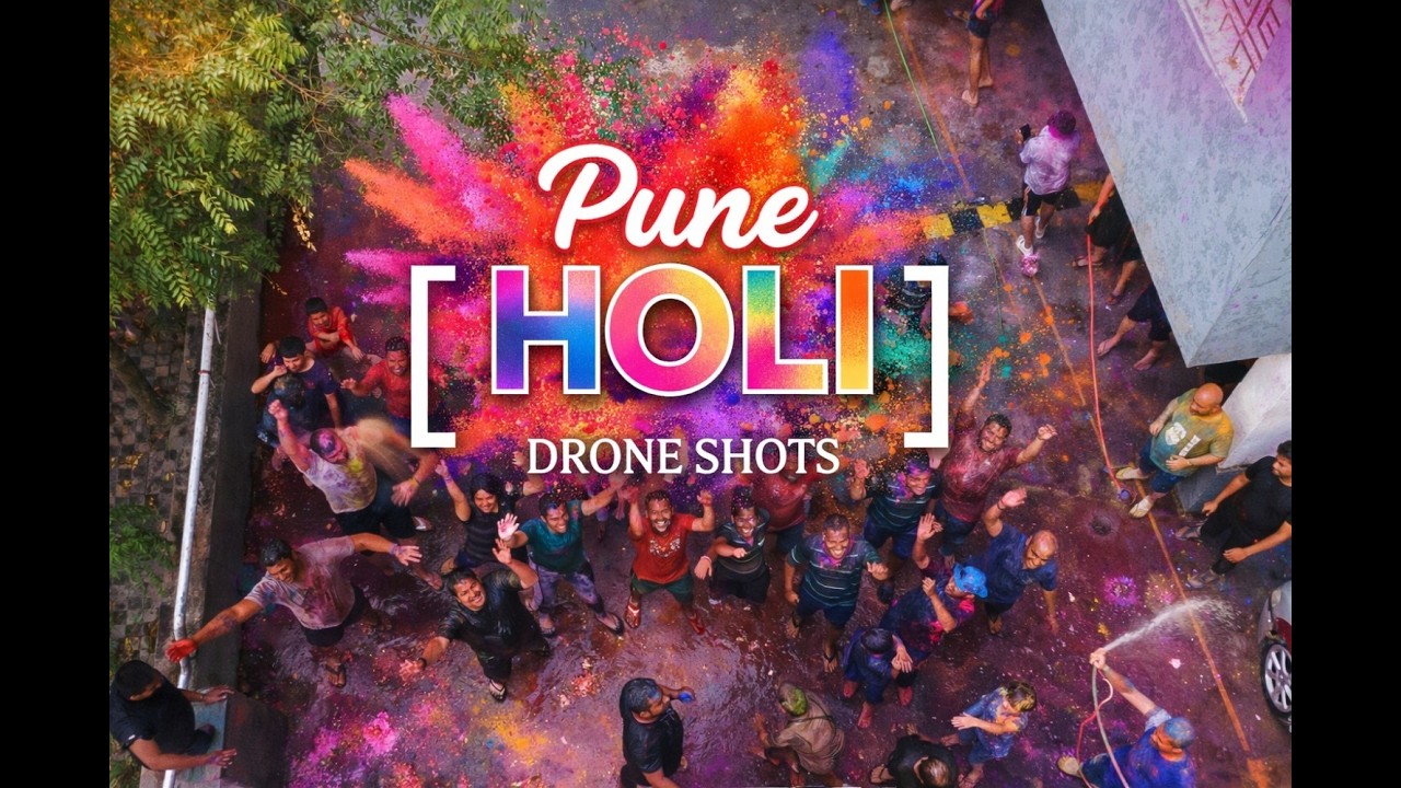 Holi Festival Pune | Biggest Holi Event in India | Drone View