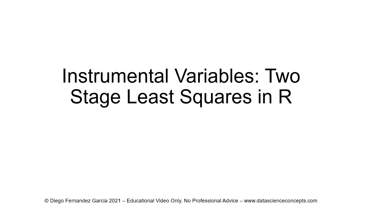 Instrumental Variables. Two Stage Least Squares in R