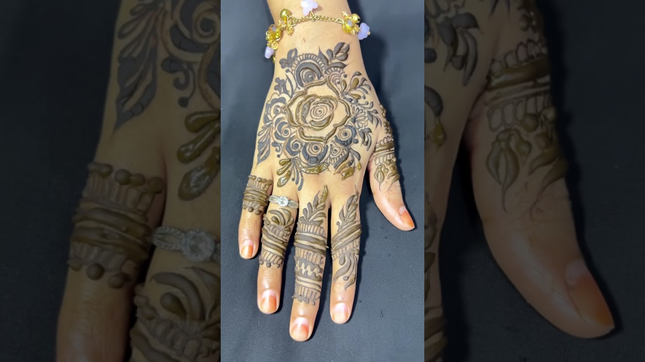 Dubai flowers patch design #easymehenditutorial #hennatattoodesign #mehndi #mehandi #foryou #shorts