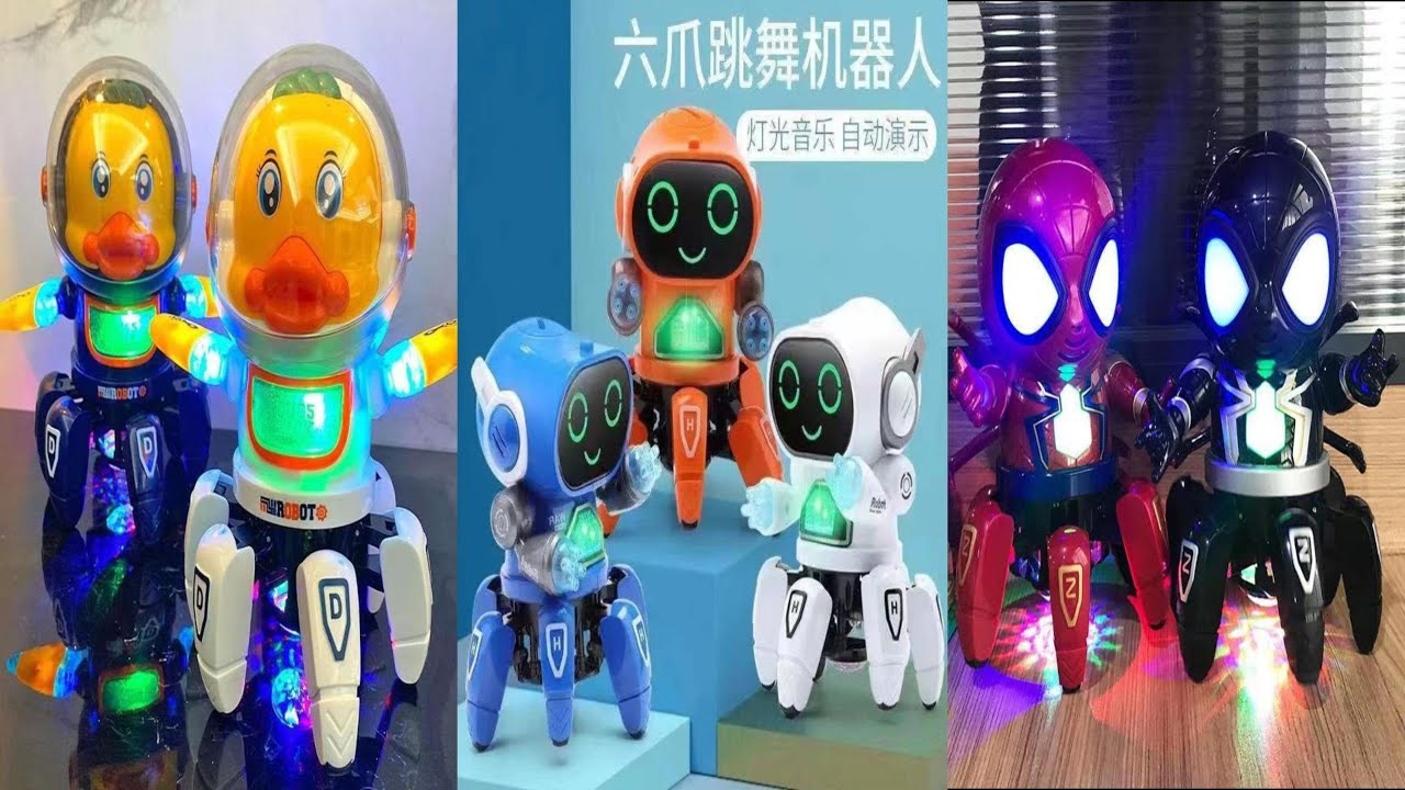 六爪唱歌跳舞机器人#六爪蜘蛛侠#六爪机器人#六爪太空鸭#动漫玩具#唱歌跳舞#孩子玩伴