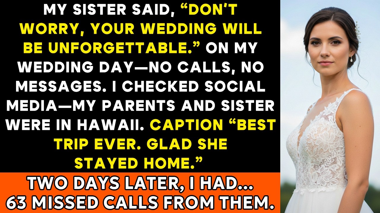 My Sister Said, “Don't Worry, Your Wedding Will Be Unforgettable.” The Family Abandoned Me, And…