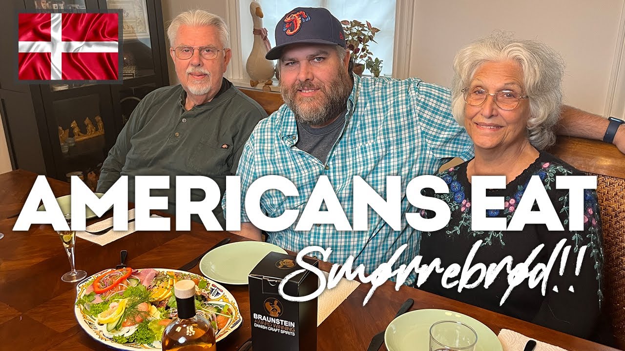 American Parents eat Danish Smørrebrød