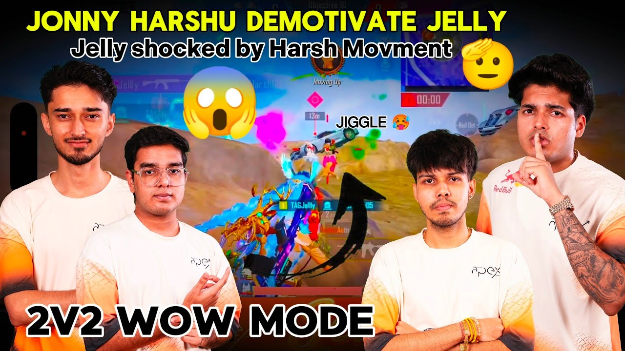 Jonny Harsh vs Jelly Hydro 2v2 wow mode 🥵! Jonny troll Harsh 🤣 ! Hydro form Back 🤯 ! Best 2v2 Wow 👍