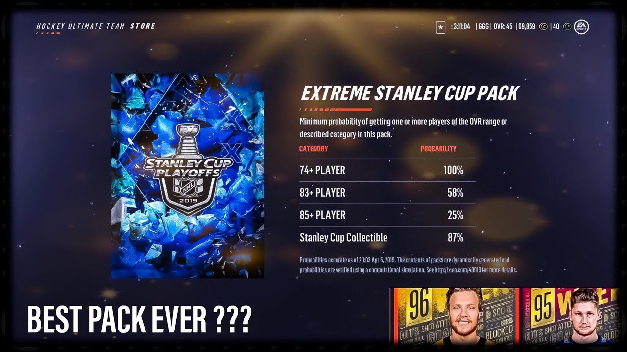 NHL 19 INSANE STANLEY CUP PACK!!!