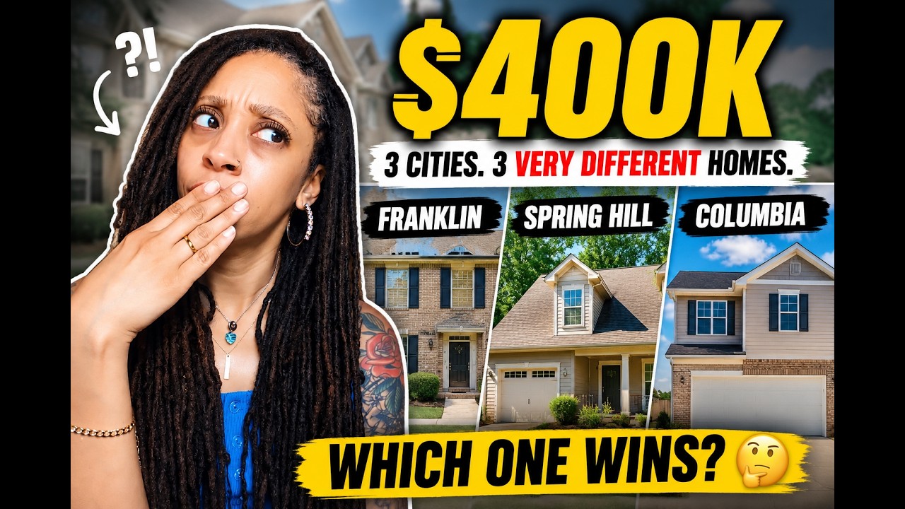 $400K Home Tour Comparison | Franklin, Spring Hill & Columbia TN