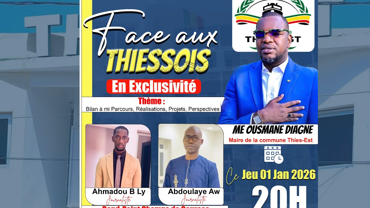 🔴Bilan à mi Parcours Me Ousmane Diagne Maire Thiès-Est dégage les perspectives 2026
