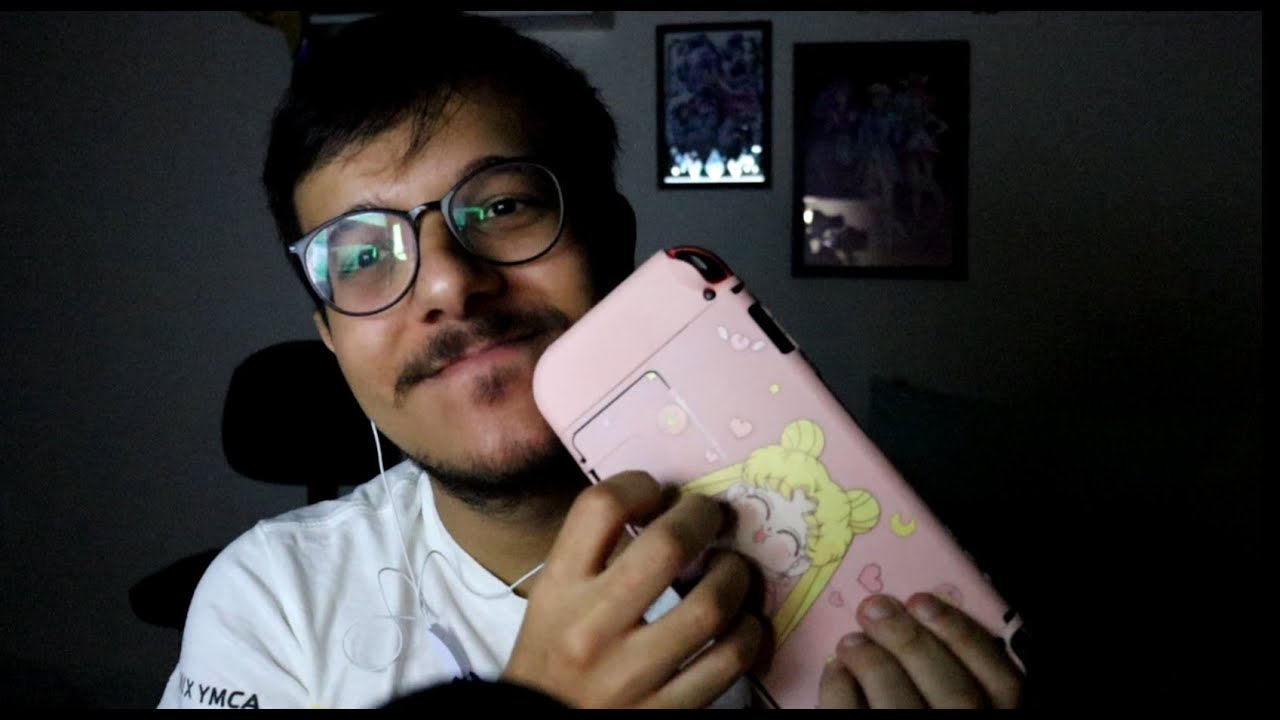 ASMR  -  🎮 TE MOSTRANDO MEU NINTENDO SWITCH 🍄 e alguns acessórios |  Tapping e Sussuros!