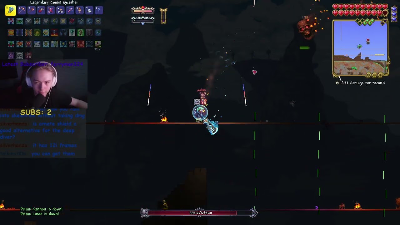 SKELETRON PRIME DEATH MODE true melee boss fight!!