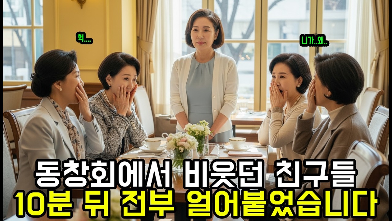 “순이? 걔가 왜 와.”동창회에서 저를 비웃던 친구들 10분 뒤 전부 조용해졌습니다