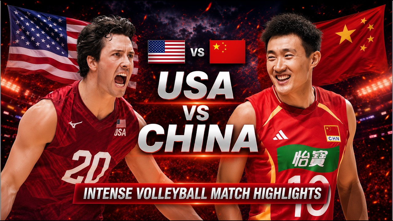 USA vs China Epic Volleyball Highlights | Men's VNL 2026