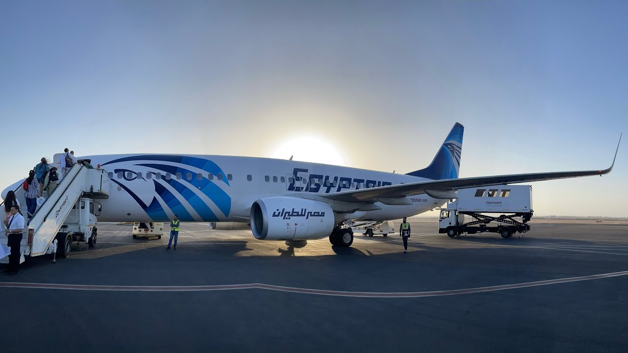 Boeing 737-800 | Egyptair | Шарм-эль-Шейх (SSH) — Каир (CAI) | Полный Полёт | 4К